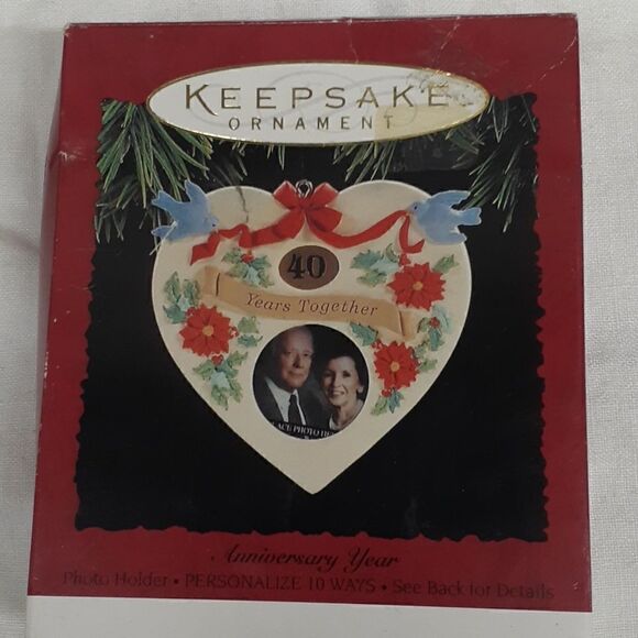 Bundle of 2 Hallmark Keepsake anniversary ornaments. - Picture 4 of 13